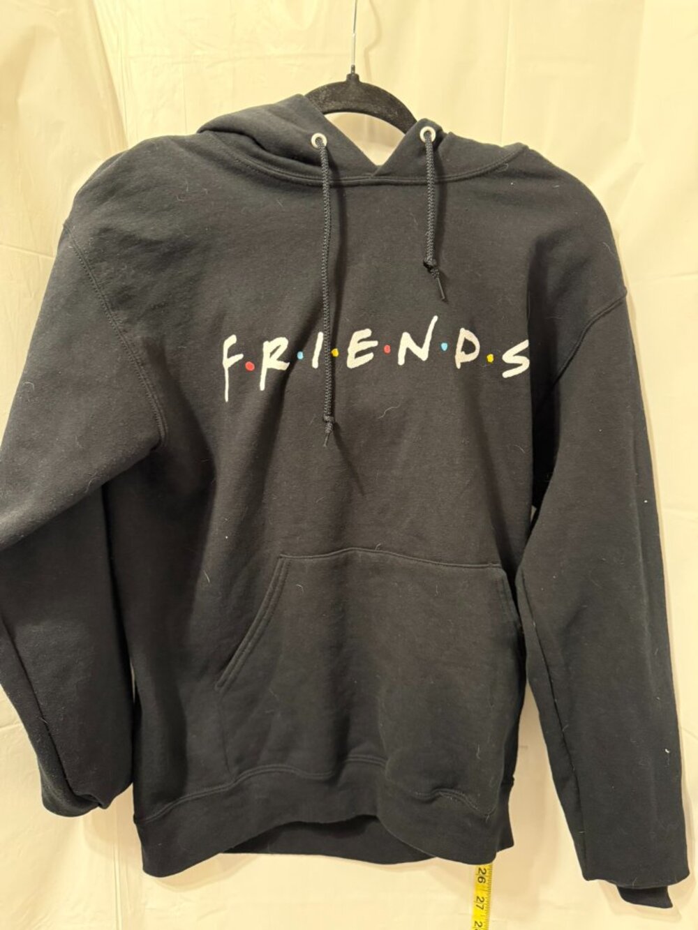 Friends TV Show Logo Black Pullover Hoodie S